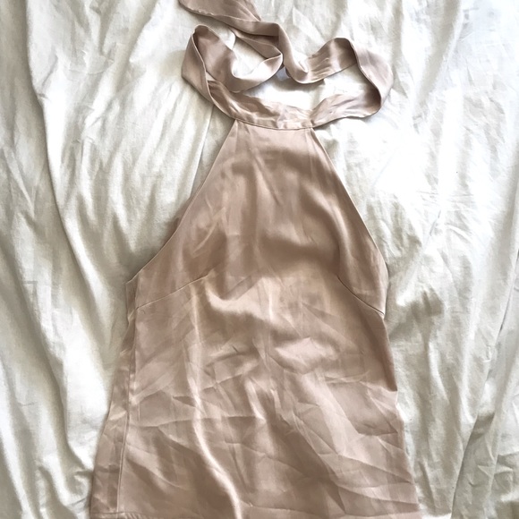 NASTY GAL: SATIN HALTER TOP - Picture 3 of 5